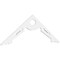Ekena Millwork Pitch Cena Architectural Grade PVC Gable Pediment, 72"W x 24"H x 1"P (8/12) GPP072X024X100CEN - alternate 1